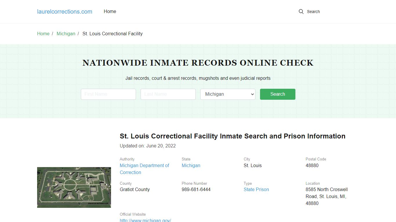 St. Louis Correctional Facility Inmate Search, Visitation, Phone no ...